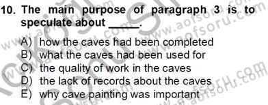 Okuma Ve Yazma Becerileri 2 Dersi 2012 - 2013 Yılı (Final) Dönem Sonu Sınav Soruları 10. Soru