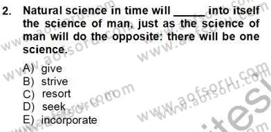 Okuma Ve Yazma Becerileri 2 Dersi 2012 - 2013 Yılı (Final) Dönem Sonu Sınav Soruları 2. Soru