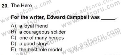 Okuma Ve Yazma Becerileri 2 Dersi 2012 - 2013 Yılı (Final) Dönem Sonu Sınav Soruları 20. Soru