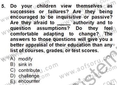 Okuma Ve Yazma Becerileri 2 Dersi 2012 - 2013 Yılı (Final) Dönem Sonu Sınav Soruları 5. Soru