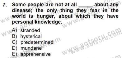 Okuma Ve Yazma Becerileri 2 Dersi 2012 - 2013 Yılı (Final) Dönem Sonu Sınav Soruları 7. Soru