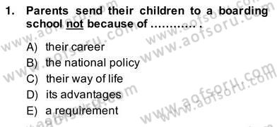 Okuma Ve Yazma Becerileri 2 Dersi 2013 - 2014 Yılı (Vize) Ara Sınav Soruları 1. Soru