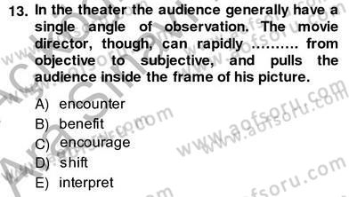 Okuma Ve Yazma Becerileri 2 Dersi 2013 - 2014 Yılı (Vize) Ara Sınav Soruları 13. Soru