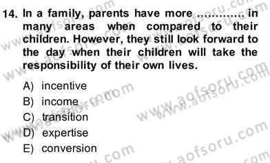 Okuma Ve Yazma Becerileri 2 Dersi 2013 - 2014 Yılı (Vize) Ara Sınav Soruları 14. Soru