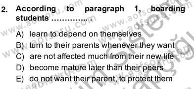 Okuma Ve Yazma Becerileri 2 Dersi 2013 - 2014 Yılı (Vize) Ara Sınav Soruları 2. Soru