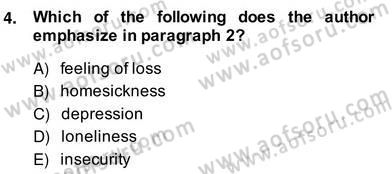 Okuma Ve Yazma Becerileri 2 Dersi 2013 - 2014 Yılı (Vize) Ara Sınav Soruları 4. Soru