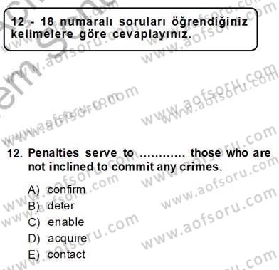 Okuma Ve Yazma Becerileri 2 Dersi 2013 - 2014 Yılı (Final) Dönem Sonu Sınav Soruları 12. Soru