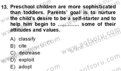 Okuma Ve Yazma Becerileri 2 Dersi 2013 - 2014 Yılı (Final) Dönem Sonu Sınav Soruları 13. Soru