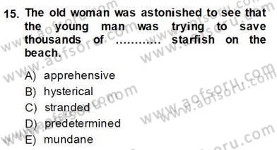 Okuma Ve Yazma Becerileri 2 Dersi 2013 - 2014 Yılı (Final) Dönem Sonu Sınav Soruları 15. Soru