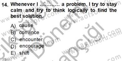 Okuma Ve Yazma Becerileri 2 Dersi 2014 - 2015 Yılı (Vize) Ara Sınav Soruları 14. Soru