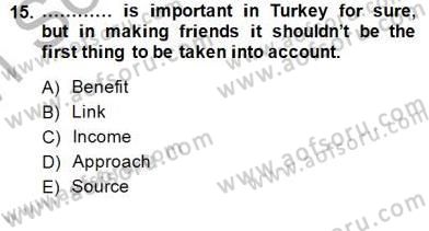 Okuma Ve Yazma Becerileri 2 Dersi 2014 - 2015 Yılı (Vize) Ara Sınav Soruları 15. Soru