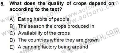 Okuma Ve Yazma Becerileri 2 Dersi 2014 - 2015 Yılı (Vize) Ara Sınav Soruları 5. Soru