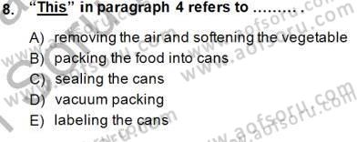 Okuma Ve Yazma Becerileri 2 Dersi 2014 - 2015 Yılı (Vize) Ara Sınav Soruları 8. Soru