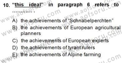 Okuma Ve Yazma Becerileri 2 Dersi 2014 - 2015 Yılı (Final) Dönem Sonu Sınav Soruları 10. Soru