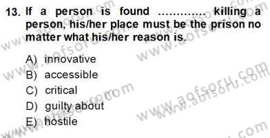 Okuma Ve Yazma Becerileri 2 Dersi 2014 - 2015 Yılı (Final) Dönem Sonu Sınav Soruları 13. Soru