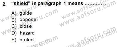 Okuma Ve Yazma Becerileri 2 Dersi 2014 - 2015 Yılı (Final) Dönem Sonu Sınav Soruları 2. Soru