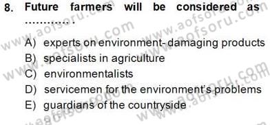 Okuma Ve Yazma Becerileri 2 Dersi 2014 - 2015 Yılı (Final) Dönem Sonu Sınav Soruları 8. Soru