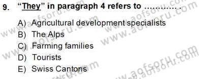 Okuma Ve Yazma Becerileri 2 Dersi 2014 - 2015 Yılı (Final) Dönem Sonu Sınav Soruları 9. Soru