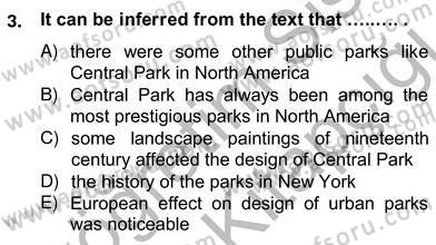 İleri Okuma Ve Yazma Becerileri 2 Dersi 2012 - 2013 Yılı (Vize) Ara Sınav Soruları 3. Soru