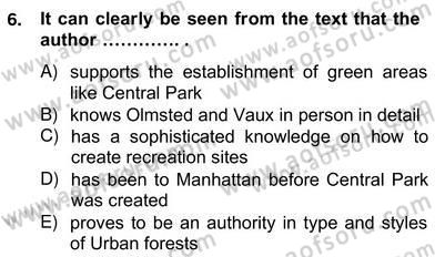 İleri Okuma Ve Yazma Becerileri 2 Dersi 2012 - 2013 Yılı (Vize) Ara Sınav Soruları 6. Soru