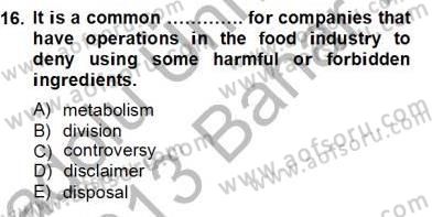 İleri Okuma Ve Yazma Becerileri 2 Dersi 2012 - 2013 Yılı (Final) Dönem Sonu Sınav Soruları 16. Soru