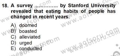 İleri Okuma Ve Yazma Becerileri 2 Dersi 2012 - 2013 Yılı (Final) Dönem Sonu Sınav Soruları 18. Soru