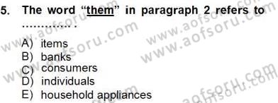 İleri Okuma Ve Yazma Becerileri 2 Dersi 2012 - 2013 Yılı (Final) Dönem Sonu Sınav Soruları 5. Soru