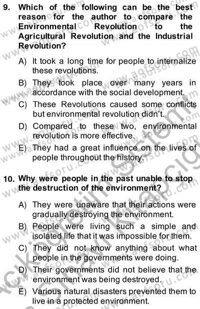 İleri Okuma Ve Yazma Becerileri 2 Dersi 2013 - 2014 Yılı (Vize) Ara Sınav Soruları 10. Soru