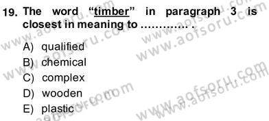 İleri Okuma Ve Yazma Becerileri 2 Dersi 2013 - 2014 Yılı (Vize) Ara Sınav Soruları 19. Soru