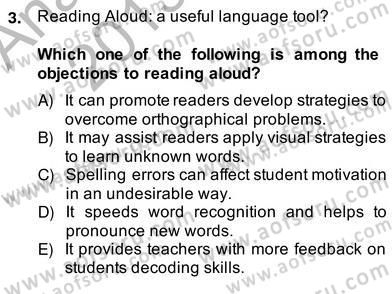 İleri Okuma Ve Yazma Becerileri 2 Dersi 2013 - 2014 Yılı (Vize) Ara Sınav Soruları 3. Soru