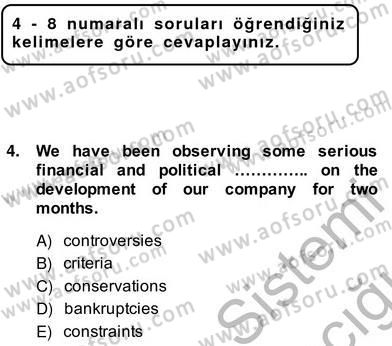 İleri Okuma Ve Yazma Becerileri 2 Dersi 2013 - 2014 Yılı (Vize) Ara Sınav Soruları 4. Soru