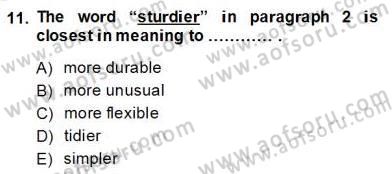 İleri Okuma Ve Yazma Becerileri 2 Dersi 2013 - 2014 Yılı (Final) Dönem Sonu Sınav Soruları 11. Soru