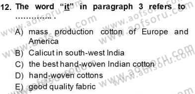 İleri Okuma Ve Yazma Becerileri 2 Dersi 2013 - 2014 Yılı (Final) Dönem Sonu Sınav Soruları 12. Soru