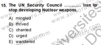 İleri Okuma Ve Yazma Becerileri 2 Dersi 2013 - 2014 Yılı (Final) Dönem Sonu Sınav Soruları 15. Soru
