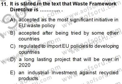 İleri Okuma Ve Yazma Becerileri 2 Dersi 2014 - 2015 Yılı (Vize) Ara Sınav Soruları 11. Soru