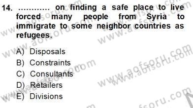 İleri Okuma Ve Yazma Becerileri 2 Dersi 2014 - 2015 Yılı (Vize) Ara Sınav Soruları 14. Soru