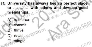 İleri Okuma Ve Yazma Becerileri 2 Dersi 2014 - 2015 Yılı (Vize) Ara Sınav Soruları 16. Soru