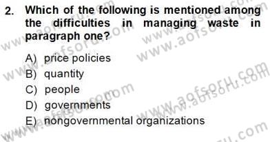İleri Okuma Ve Yazma Becerileri 2 Dersi 2014 - 2015 Yılı (Vize) Ara Sınav Soruları 2. Soru