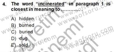 İleri Okuma Ve Yazma Becerileri 2 Dersi 2014 - 2015 Yılı (Vize) Ara Sınav Soruları 4. Soru