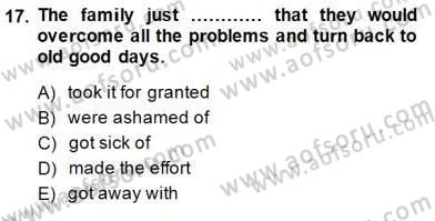 İleri Okuma Ve Yazma Becerileri 2 Dersi 2014 - 2015 Yılı (Final) Dönem Sonu Sınav Soruları 17. Soru