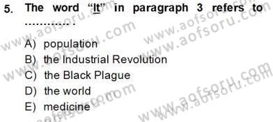 İleri Okuma Ve Yazma Becerileri 2 Dersi 2014 - 2015 Yılı (Final) Dönem Sonu Sınav Soruları 5. Soru