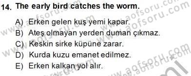 Çeviri (İng/Türk) Dersi Ara Sınavı Deneme Sınav Soruları 14. Soru