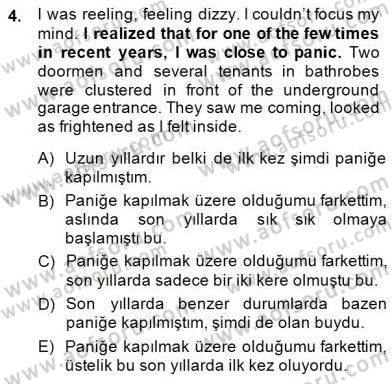 Çeviri (İng/Türk) Dersi 2014 - 2015 Yılı (Final) Dönem Sonu Sınav Soruları 4. Soru
