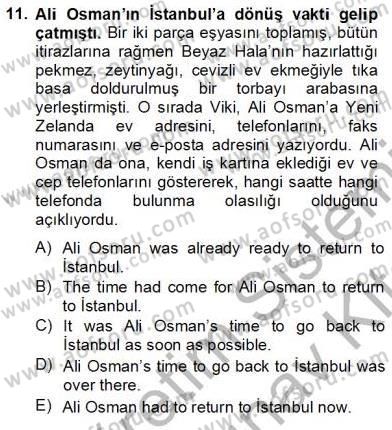 Çeviri (Türk/İng) Dersi 2012 - 2013 Yılı (Final) Dönem Sonu Sınav Soruları 11. Soru