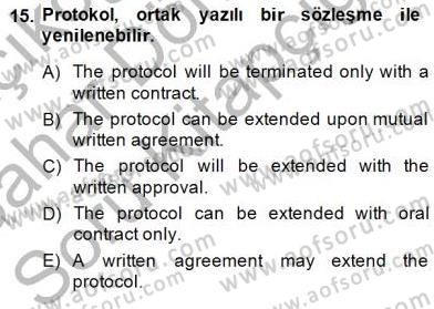 Çeviri (Türk/İng) Dersi 2014 - 2015 Yılı (Vize) Ara Sınav Soruları 15. Soru