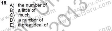 Bağlamsal Dilbilgisi 3 Dersi Ara Sınavı Deneme Sınav Soruları 18. Soru