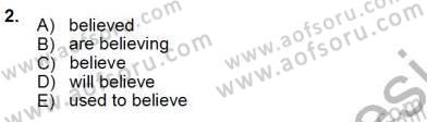 Bağlamsal Dilbilgisi 3 Dersi Ara Sınavı Deneme Sınav Soruları 2. Soru