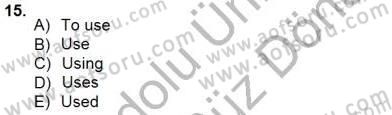 Bağlamsal Dilbilgisi 3 Dersi 2012 - 2013 Yılı (Final) Dönem Sonu Sınav Soruları 15. Soru