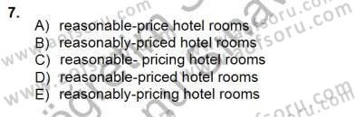 Bağlamsal Dilbilgisi 3 Dersi 2012 - 2013 Yılı (Final) Dönem Sonu Sınav Soruları 7. Soru