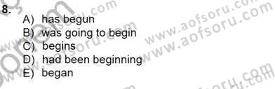 Bağlamsal Dilbilgisi 3 Dersi 2012 - 2013 Yılı (Final) Dönem Sonu Sınav Soruları 8. Soru